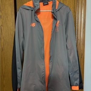 Liverpool New Balance Gray and Orange Jacket